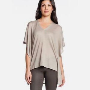 360 Sweater Angelina Poncho Sweater Medium Tan